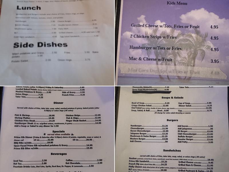 PAIR-A-DICE Menu