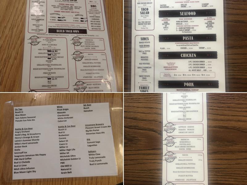 Old County Seat Menu