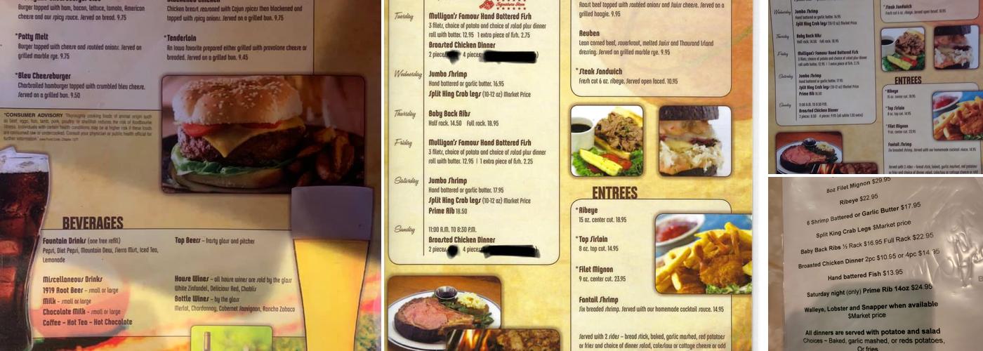 Mulligan's Bar & Grill Menu
