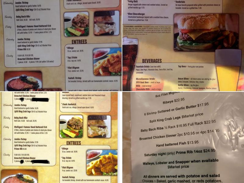 Mulligan's Bar & Grill Menu