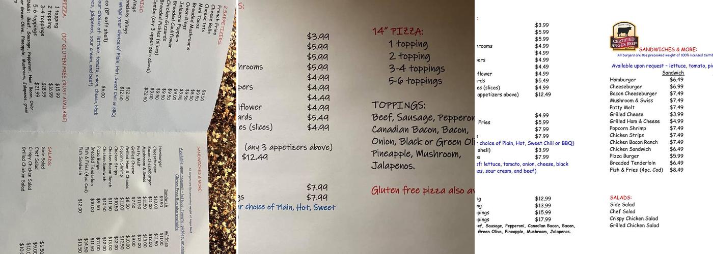 Rumorz Bar & Grill Menu