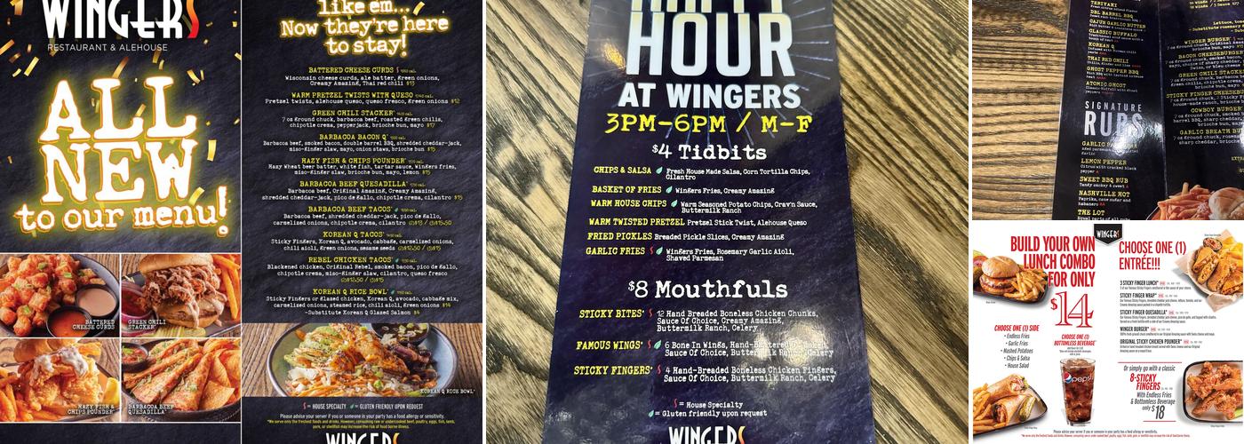 WINGERS Restaurant Menu
