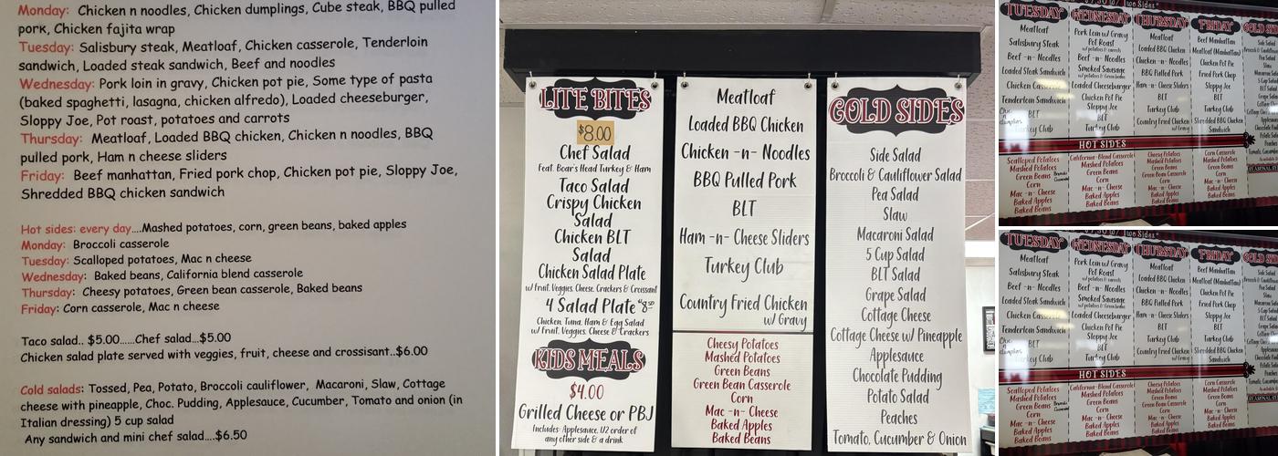 Temptations Menu