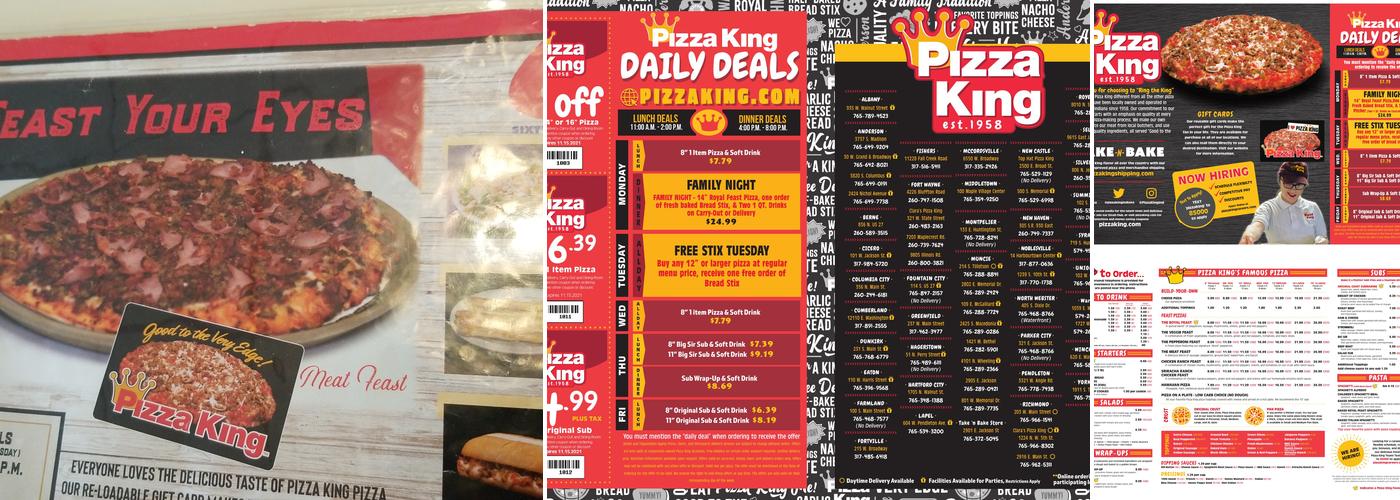 Pizza King Menu
