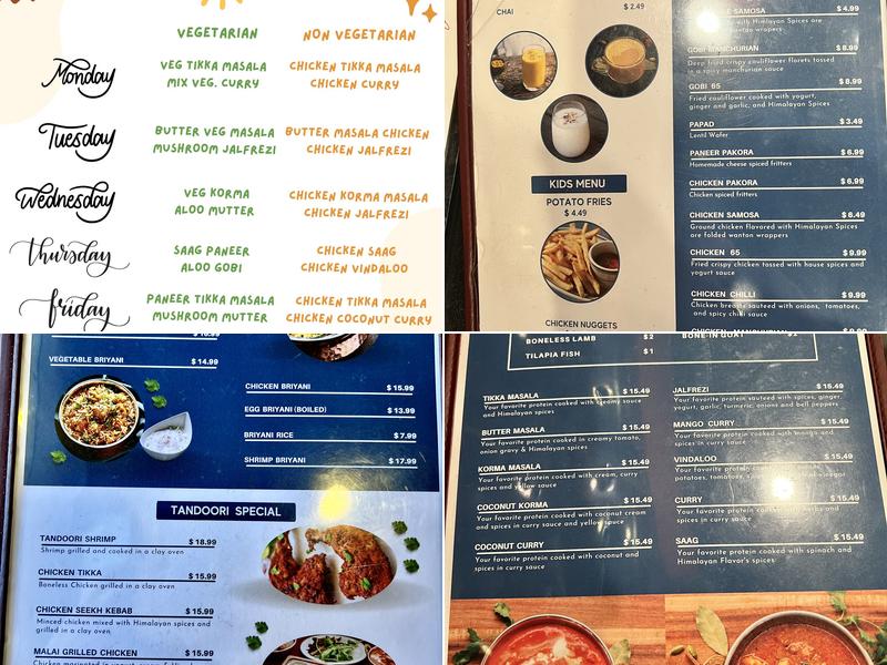 Himalayan Flavor-Pocatello Menu