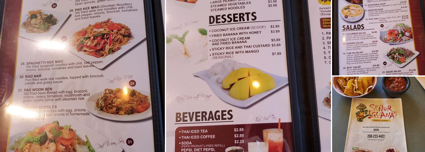 Thai kitchen Restaurant Menu