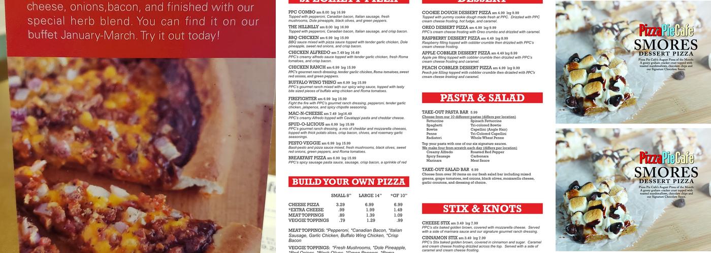Pizza Pie Cafe Menu