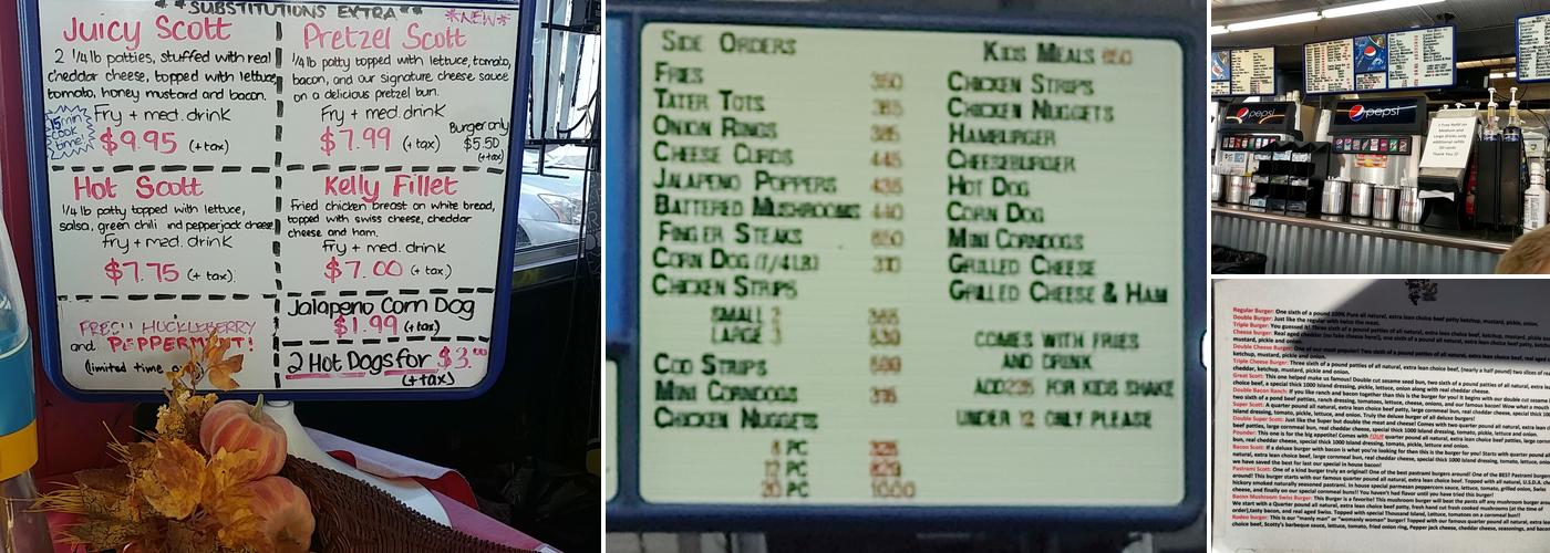 Scotty's Drive In Menu