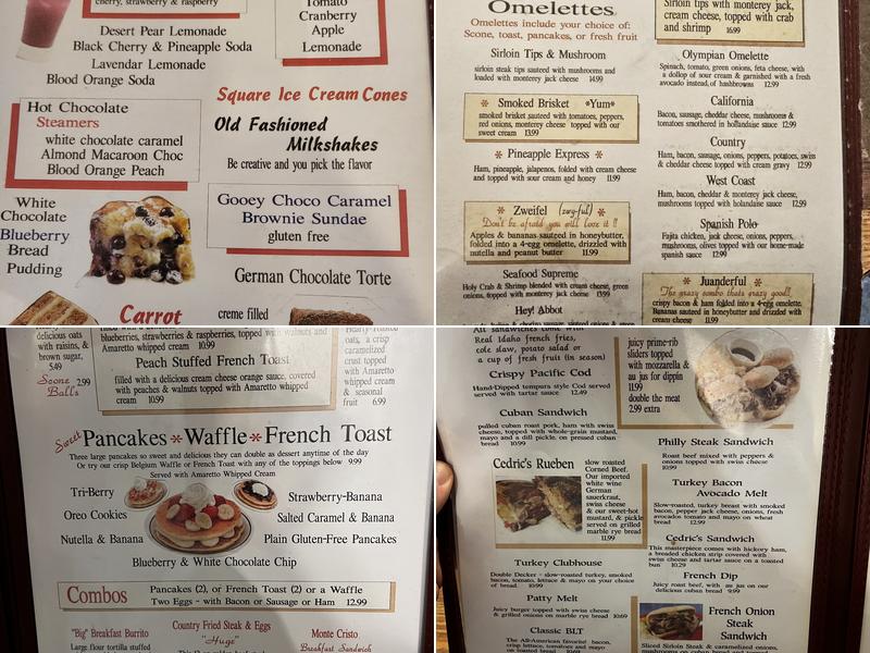 Cedric's Family Restaurant Menu