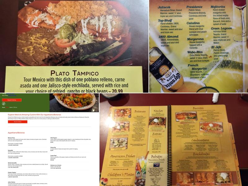 Jalisco's Mexican Restaurant Menu