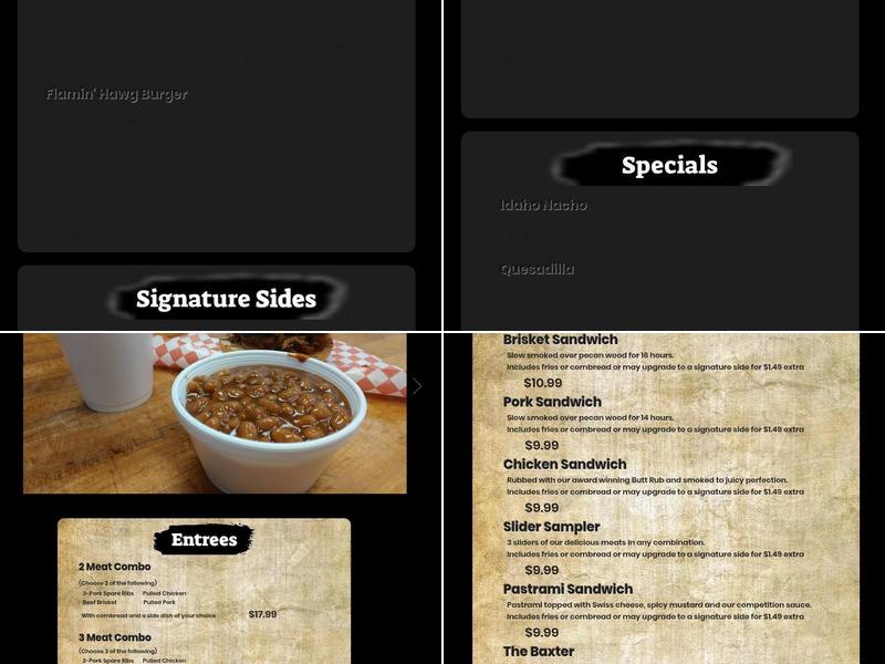 Pitmaster BarBQue Company Menu