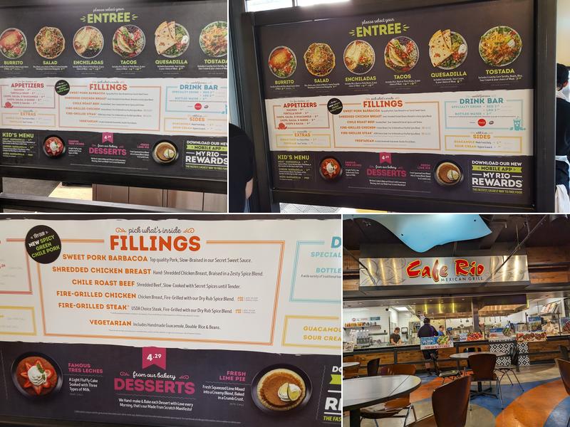 Cafe Rio Fresh Modern Mexican Menu