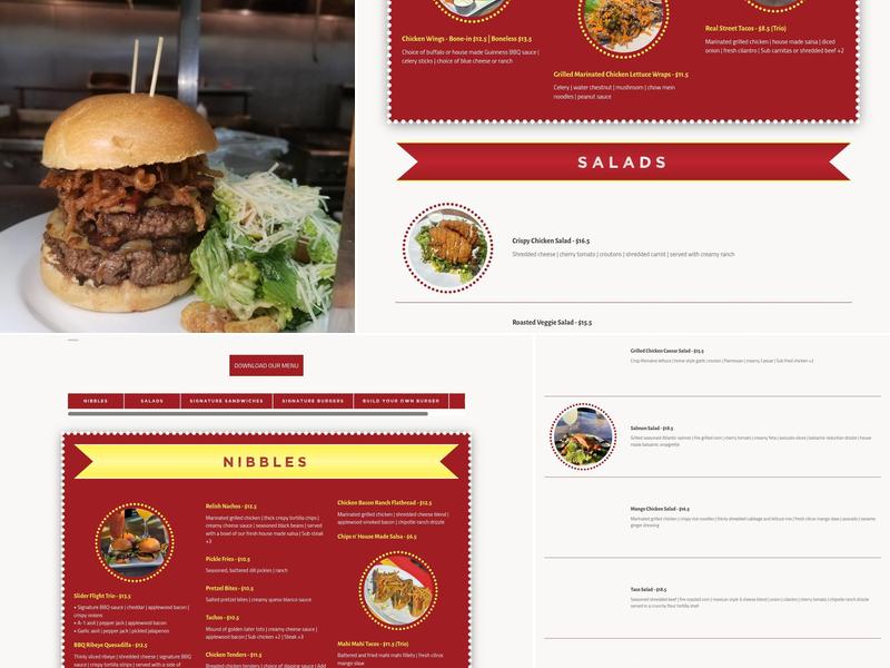 Relish Burger Bar Menu