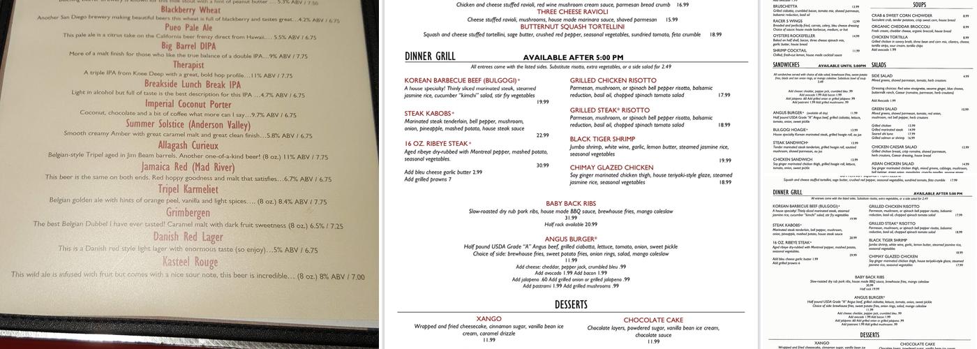 Manderes Menu