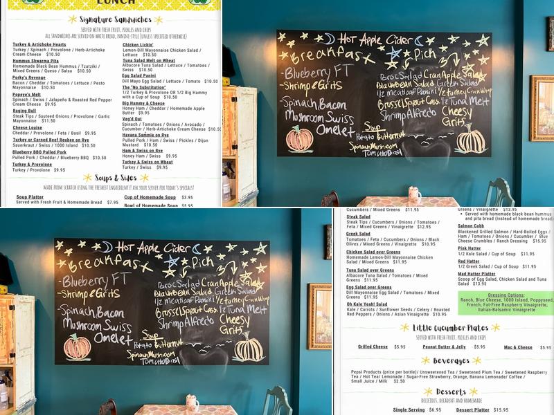 Pickles Cafe Menu