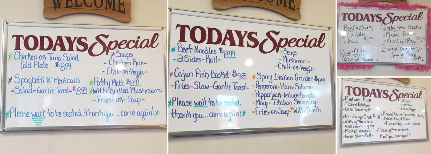 Rich's Cafe Menu