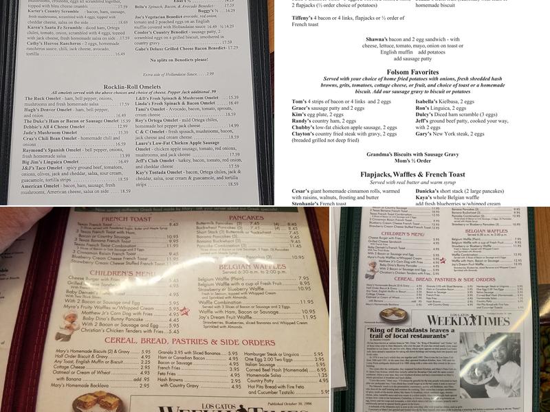 Gold Miner Cafe Menu
