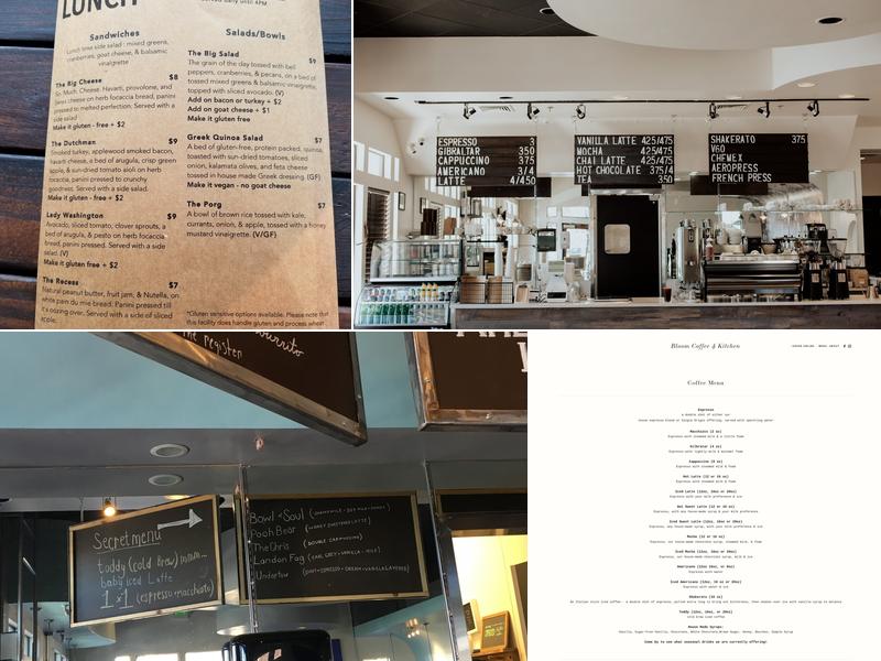 Bloom Coffee & Kitchen Menu