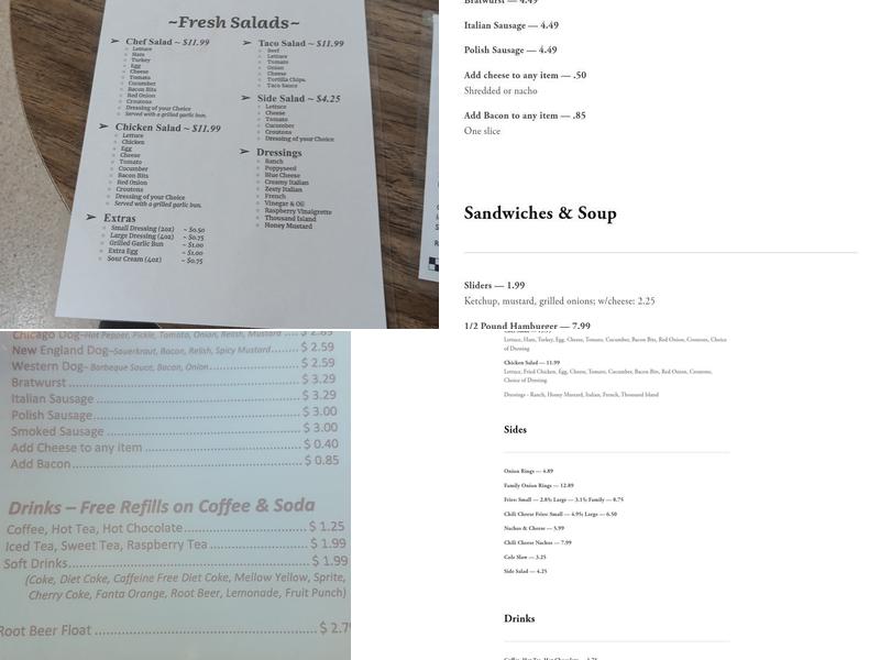 Coney Dog Café Menu