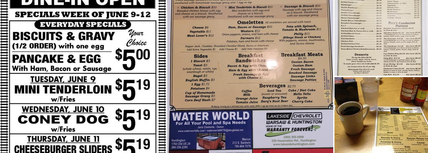 Nick's Junction Menu