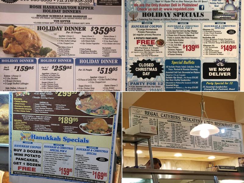 Regal Kosher Deli & Caterers Menu