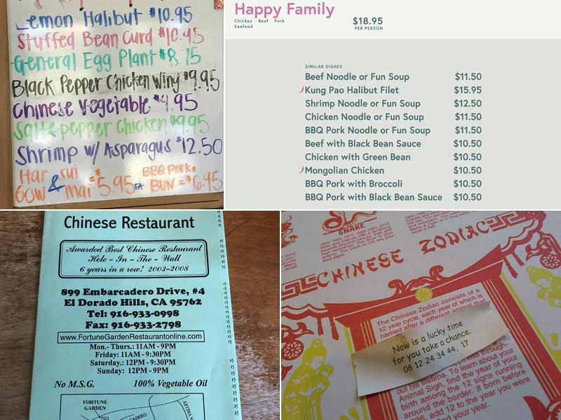 Fortune Garden Chinese Restaurant Menu