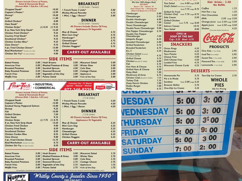 Corner Cafe Menu