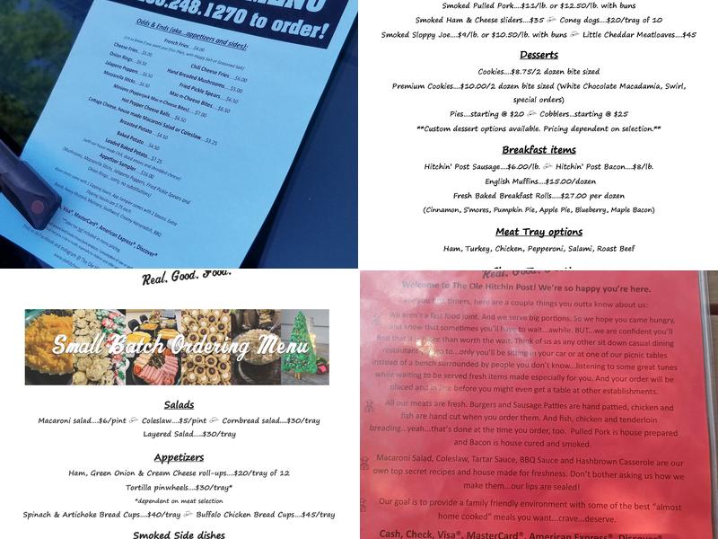 Ole Hitchin Post Menu