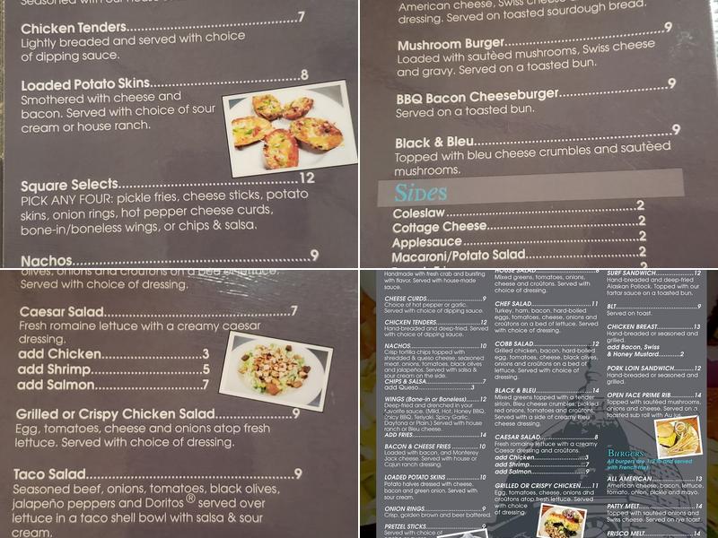 The Square Menu