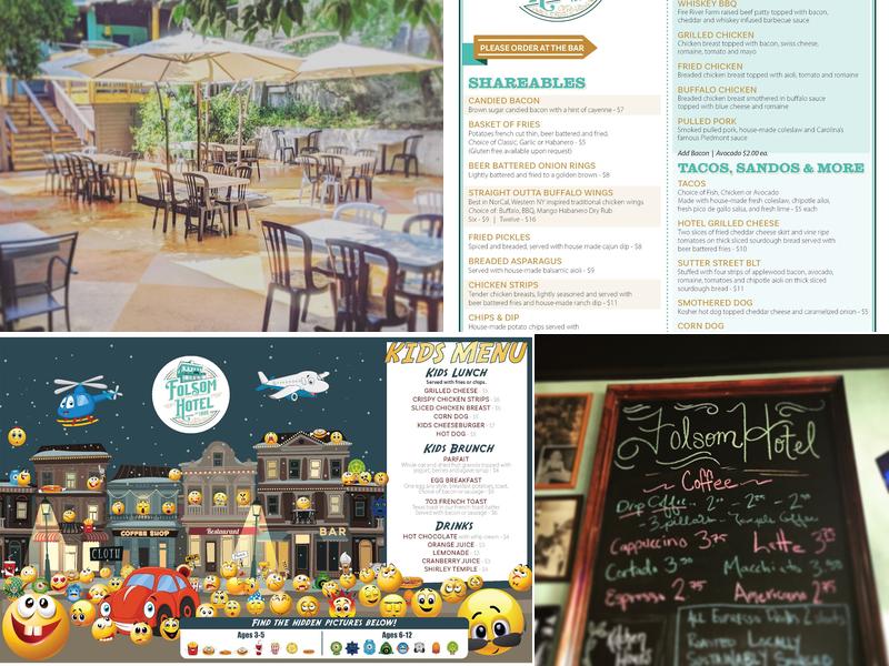 Folsom Hotel Menu