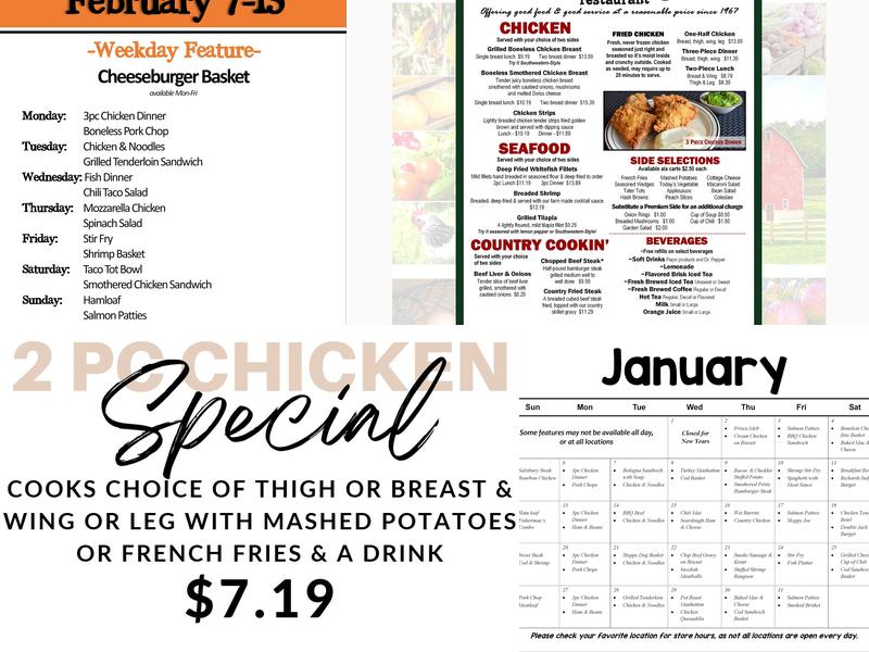 Richards Restaurant Menu