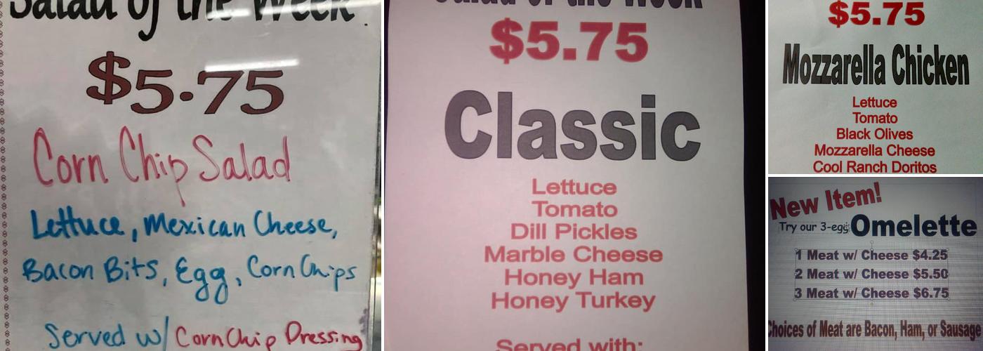 Cornerstone Cafe Menu