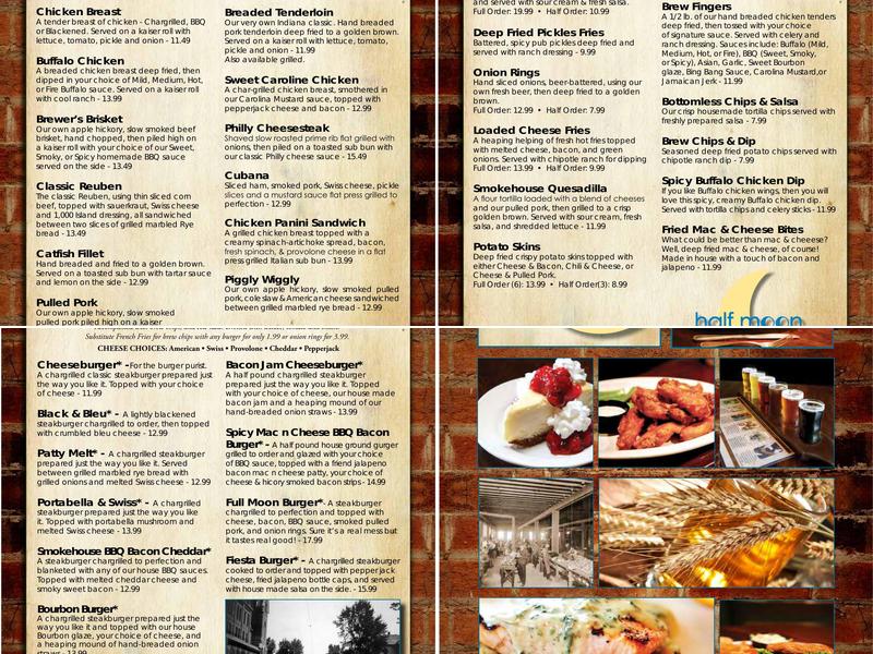 Half Moon Restaurant & Brewery Menu