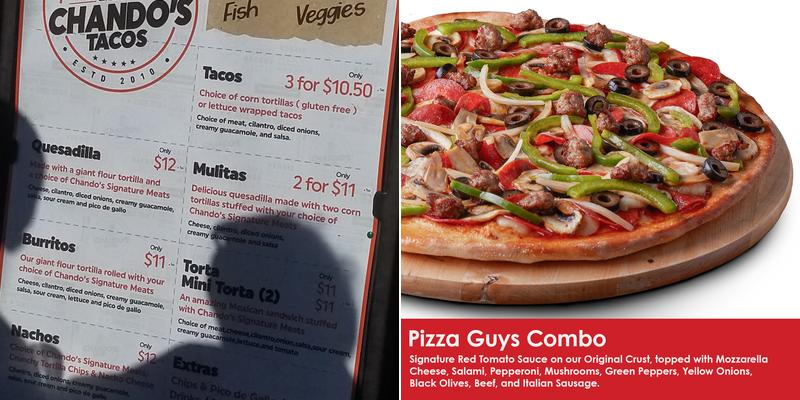 Pizza Guys Menu