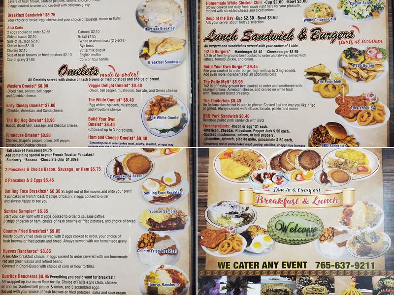 Camila's Cafe Menu