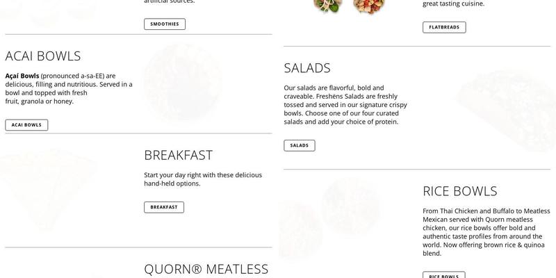 Freshëns Menu