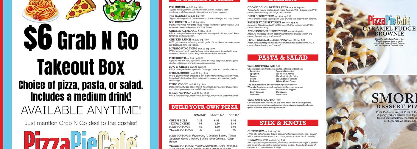 Pizza Pie Cafe Twin Falls Menu