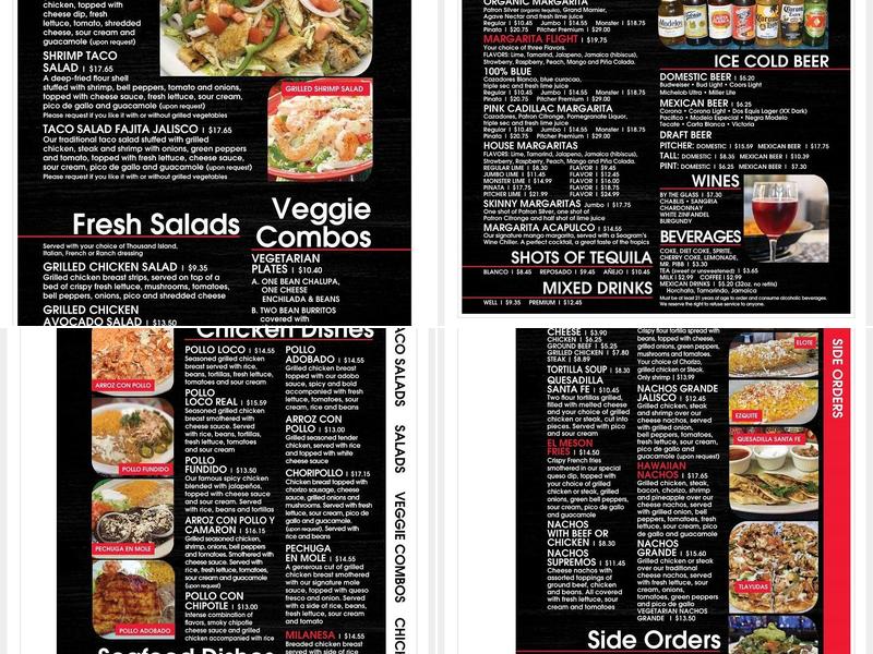 El Meson Mexican Restaurant Menu