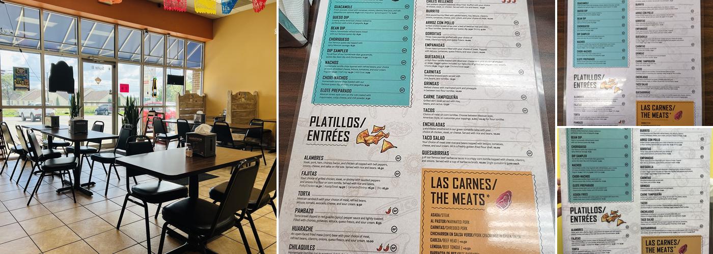 La Fiesta Burrito Menu