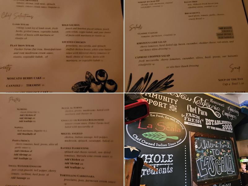 La Scala Italian Restaurant Menu