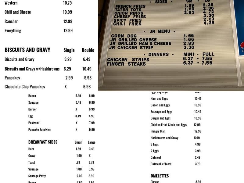 Burger Stop Menu