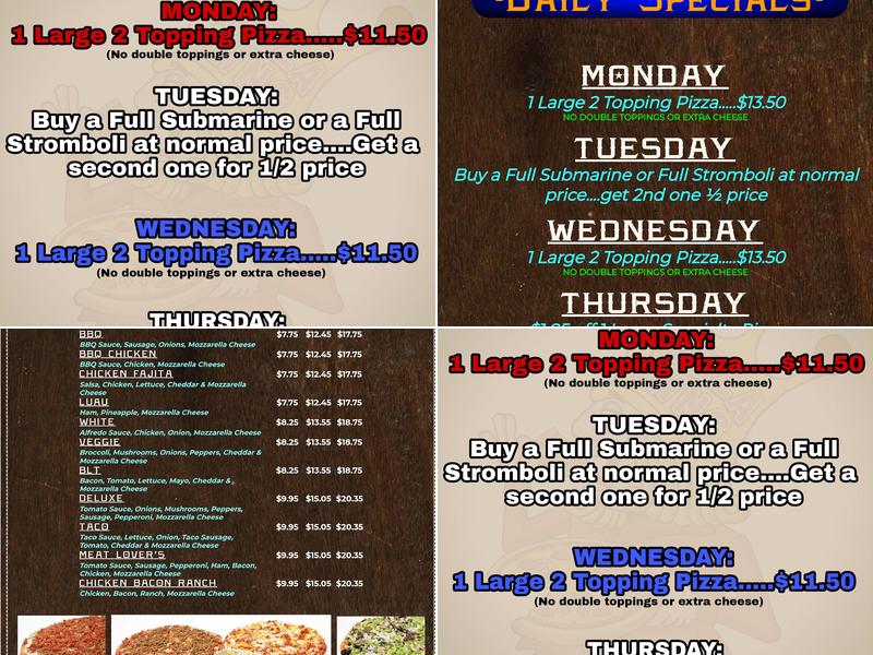 Linden Pizza Corner Menu