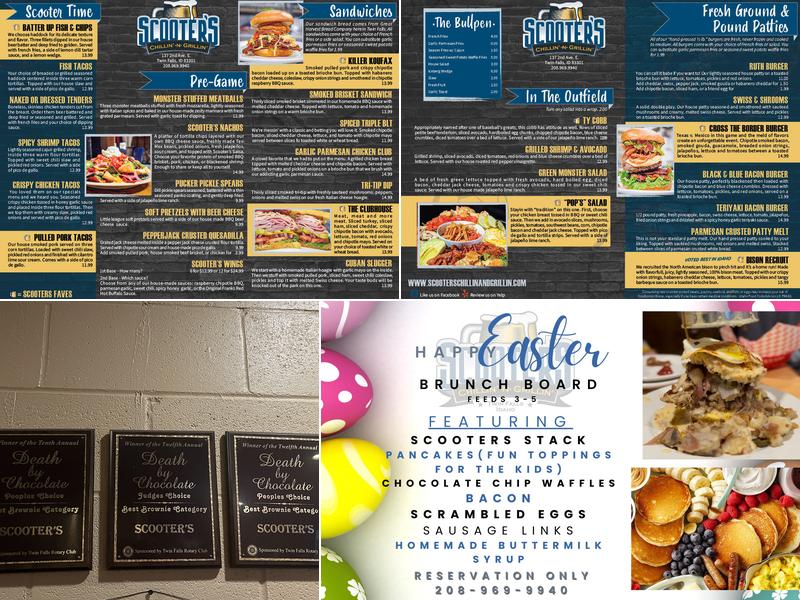 Scooter's Chillin' -N- Grillin' Menu