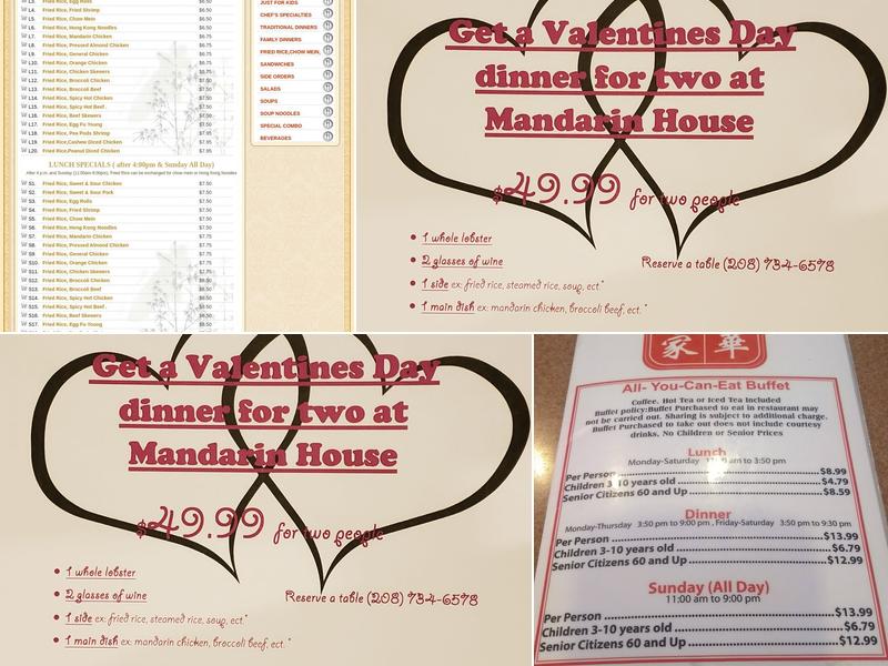 Mandarin House Restaurant Menu