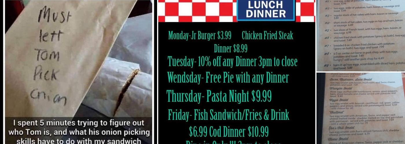 Choate's Family Diner Menu