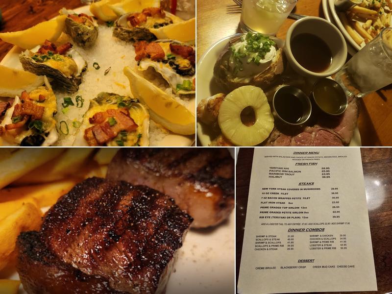 Rock Creek Restaurant Menu