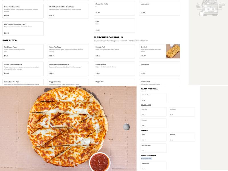 Pizzas By Marchelloni Menu