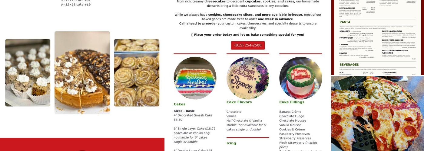 Cemeno's Pizza Menu