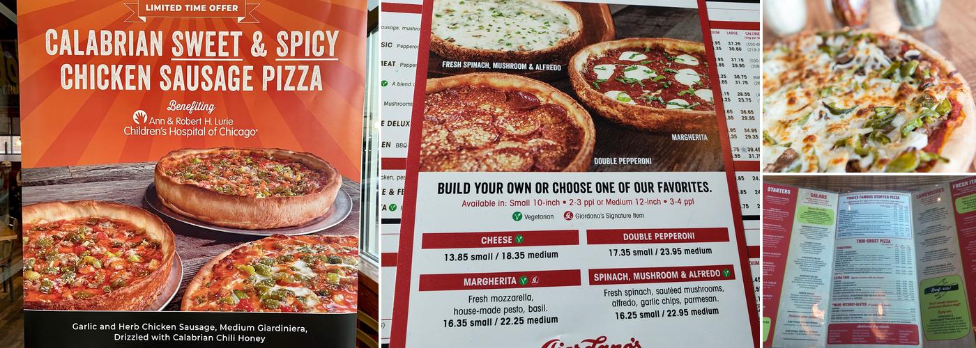 Giordano's Menu