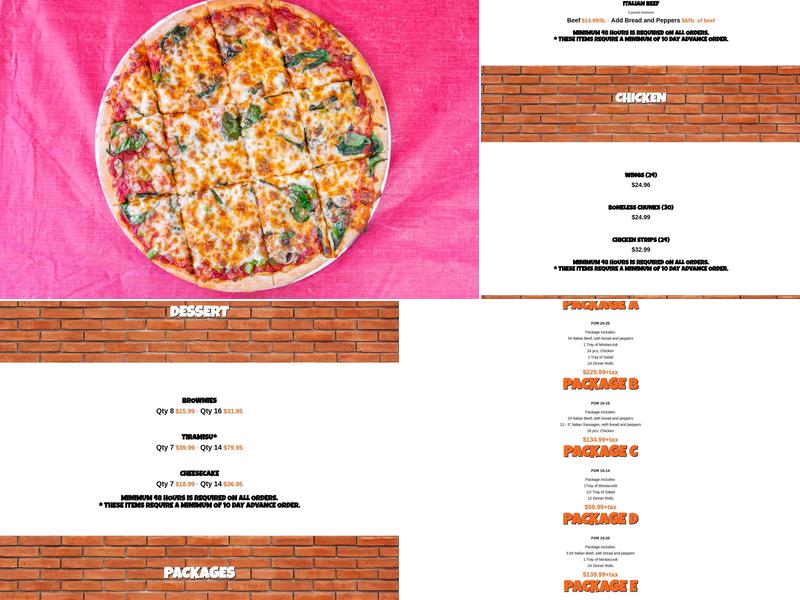 Pizza For U Menu
